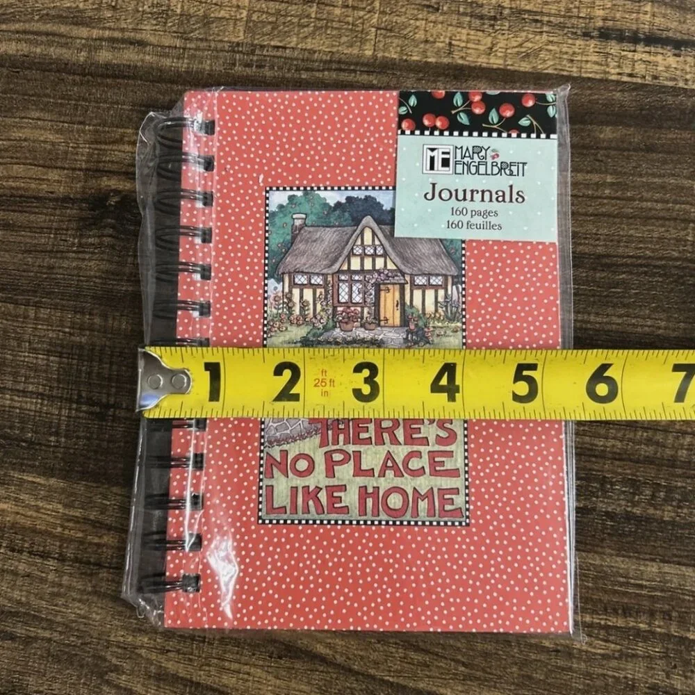 Mary Engelbreit Spiral Journal Notebook “There’s No Place Like Home” Cottage Art